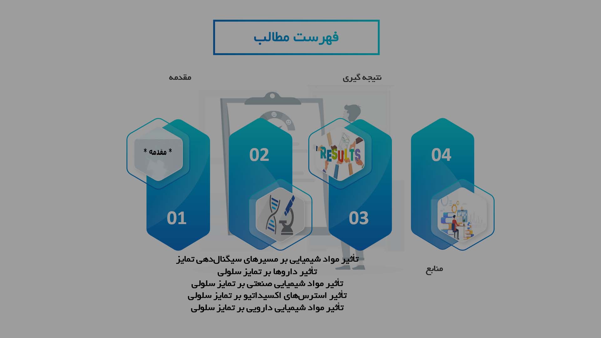 پاورپوینت در مورد تأثیرات مواد شیمیایی بر تمایز سلولی